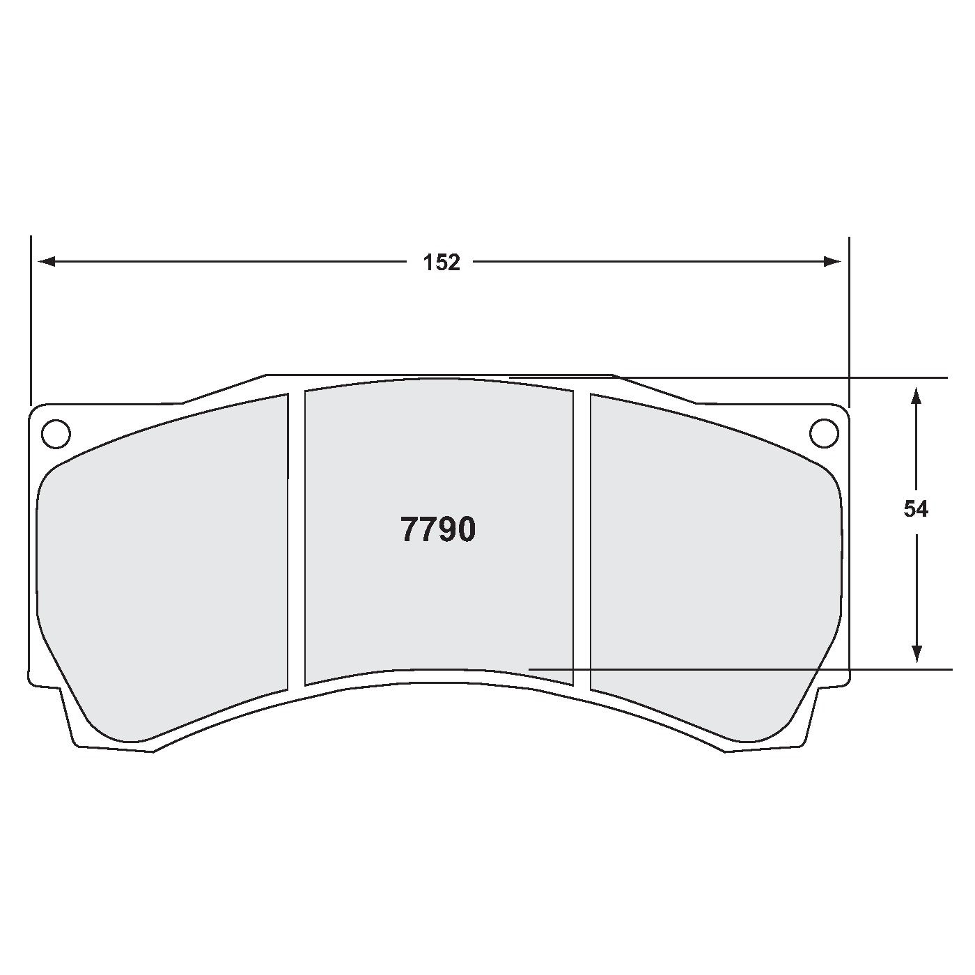 PFC TCR / GT4 25mm Front Brake Pads - 333 Compound - 7790.333.25.44