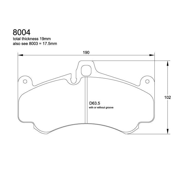 Pagid U-8004 Yellow Racing Pad - RS29 Compound