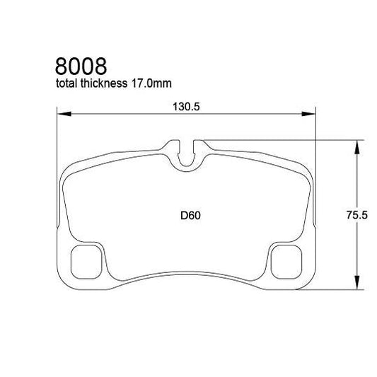 Pagid U-8008 Yellow Racing Pad - RS29 Compound