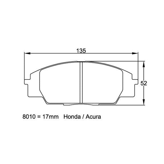 Pagid U-8010 Yellow Racing Pad - RS29 Compound