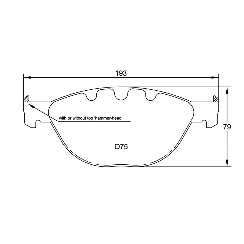 Pagid U-8019 Yellow Racing Pad - RS19 Compound