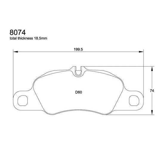 Pagid U-8074 Yellow Racing Pad - RS29 Compound