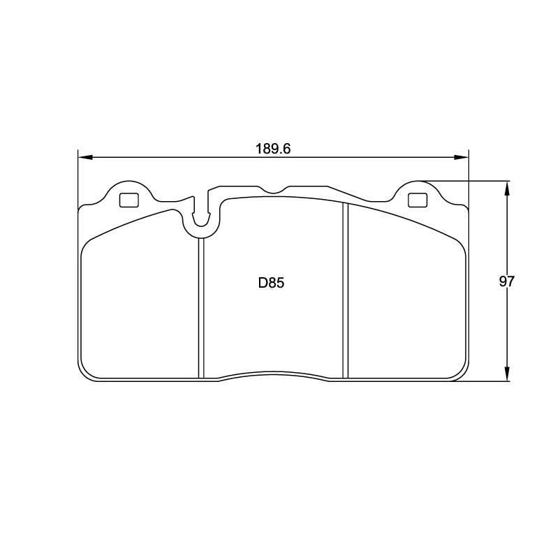 Pagid U-8091 Racing Pad For Ceramic Rotors - RSC-1 Compound