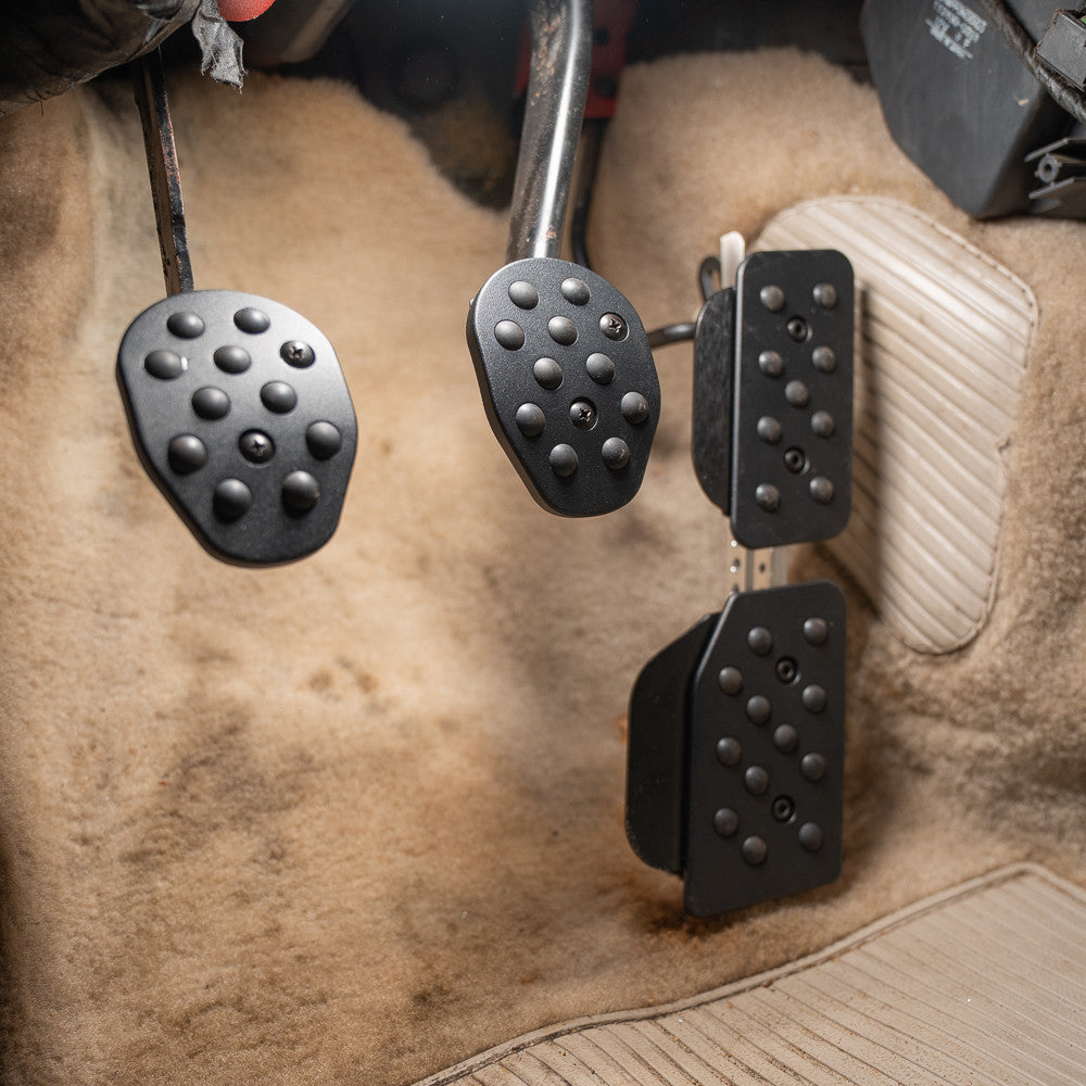 Rennline (Rev2) - 4PC Pedal Set - Rubber Grip - Porsche - SKU# A12.1P6053