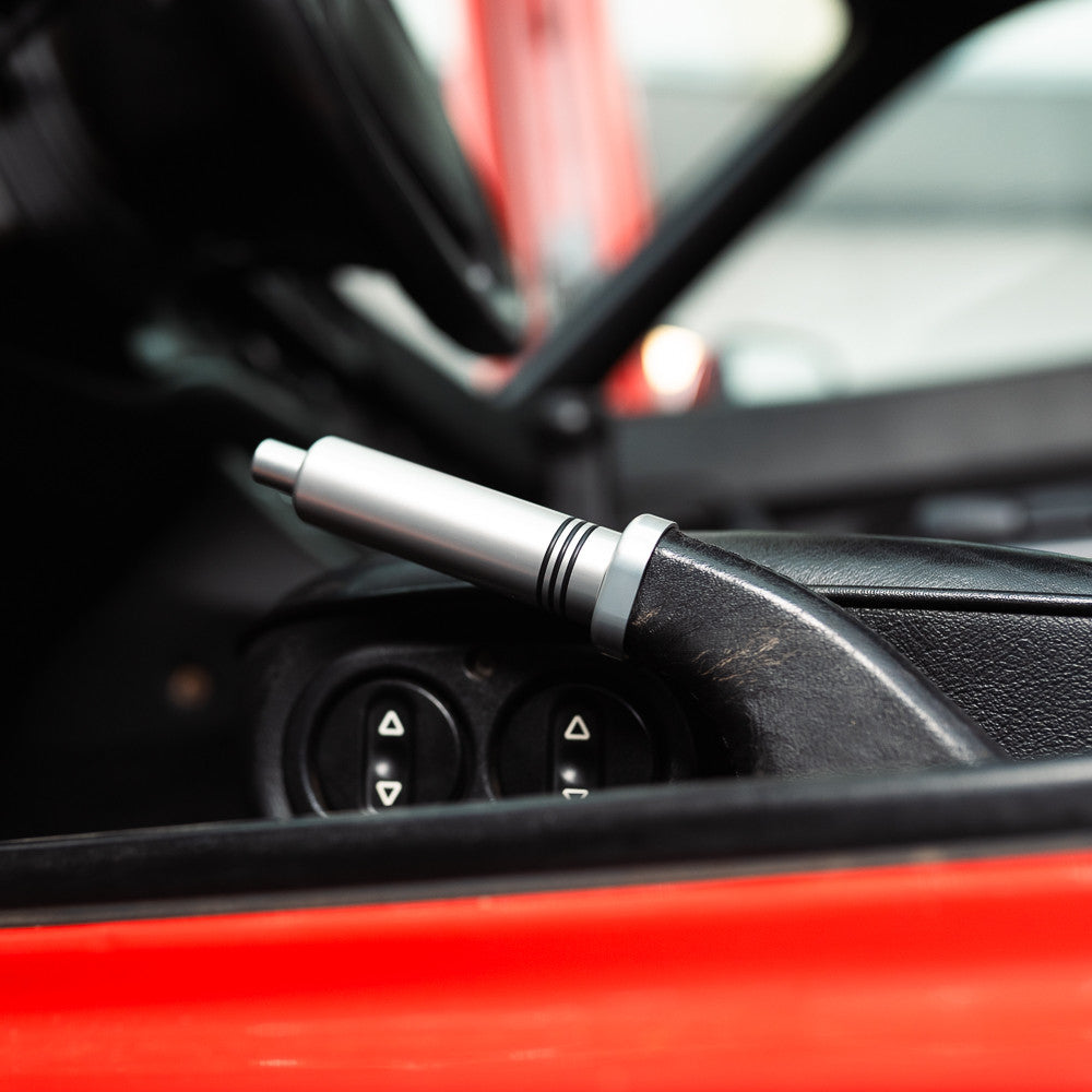 Rennline Aluminum E-brake Handle silver anodized – fits Porsche 944