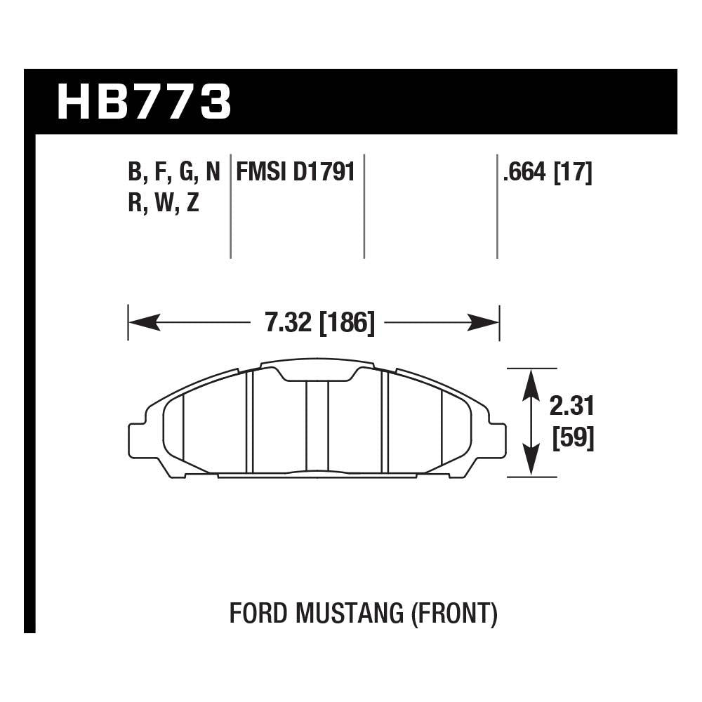 Hawk HB773F.664 Street Performance Pad - HPS Compound