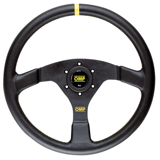 OMP Velocita Steering Wheel - Black Leather