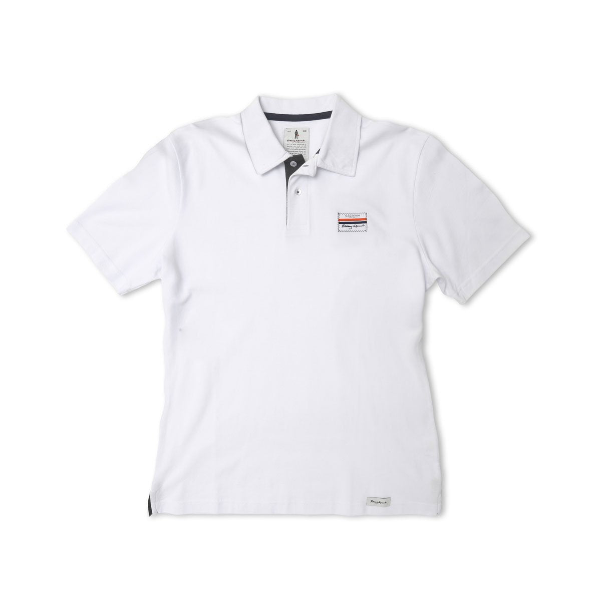 Racing Spirit Patch Polo Shirt - White