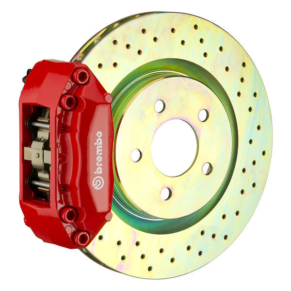 Brembo GT|A front brake kit for BMW E30 – a caliper 4 piston 1 piece 285 305 310 315 323 330mm drilled red