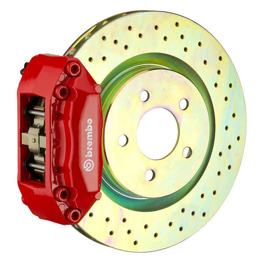 Brembo GT|A front brake kit for BMW E30 – a caliper 4 piston 1 piece 285 305 310 315 323 330mm drilled red