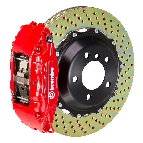 Brembo GT|A front brake kit for Porsche 986/987/996 – b h caliper 4 piston 2 piece 332 355 380mm drilled red