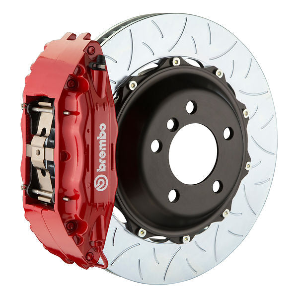 Brembo GT|A front brake kit for Porsche 986/987/996 – b h caliper 4 piston 2 piece 332 355 380mm slotted Type 3 red