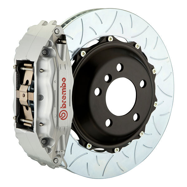 Brembo GT|A front brake kit for Porsche 986/987/996 – b h caliper 4 piston 2 piece 332 355 380mm slotted Type 3 silver