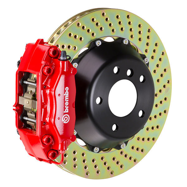 Brembo GT|A rear brake kit for Porsche 996/997 – c caliper 4 piston 2 piece 345mm drilled red