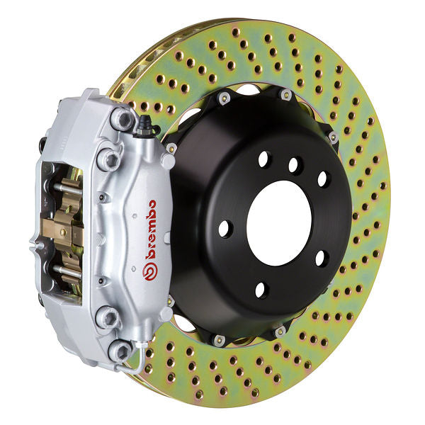 Brembo GT|A rear brake kit for BMW E39 – c caliper 4 piston 2 piece 345mm drilled silver