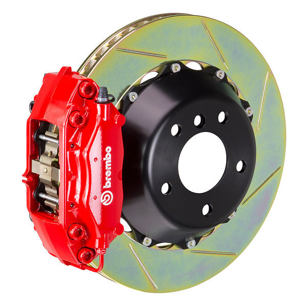 Brembo GT|A rear brake kit for BMW E91/E93/E90/E92 – c caliper 4 piston 2 piece 345mm slotted Type 1 red