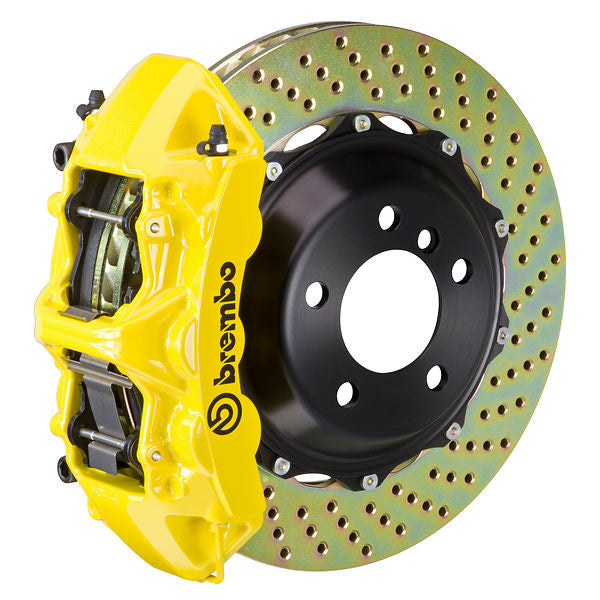 Brembo GT|M front brake kit for Porsche 987/996/997 – m caliper 6 piston 2 piece 355 380mm drilled yellow