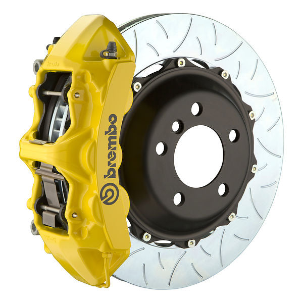 Brembo GT|M front brake kit for Porsche 981 – m caliper 6 piston 2 piece 355 380mm slotted Type 3 yellow