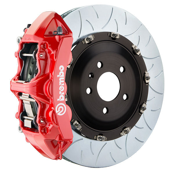 Brembo GT|M front brake kit for Porsche 718/991/992 – n caliper 6 piston 2 piece 350 380mm slotted Type 3 red