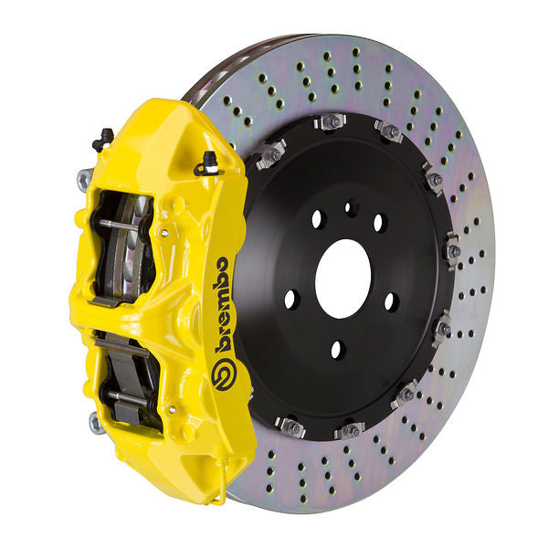 Brembo GT|M front brake kit for Porsche 970 – n caliper 6 piston 2 piece 405mm drilled yellow