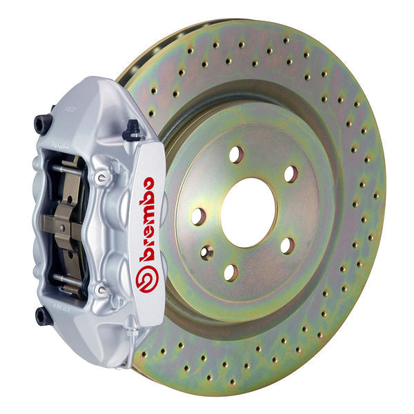 Brembo GT|M front brake kit for Porsche 911 – p caliper 4 piston 1 piece 323 365mm drilled silver