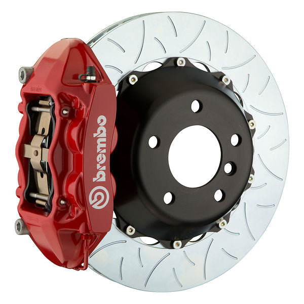Brembo GT|M rear brake kit for Porsche 996/997 – p caliper 4 piston 2 piece 345 365 380mm slotted Type 3 red