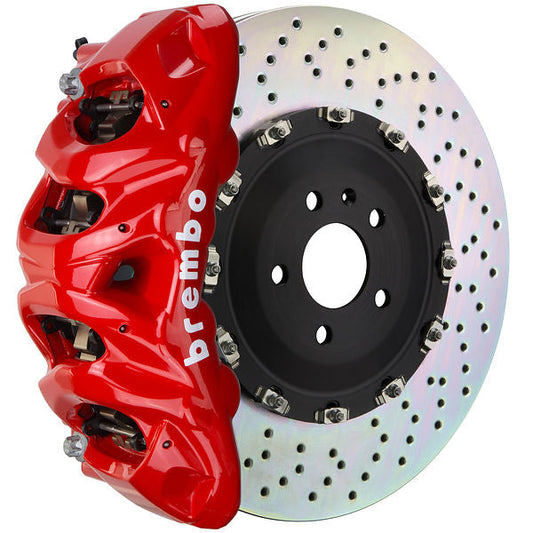 Brembo GT|BM front brake kit for Porsche Macan – q caliper 8 piston 2 piece 412mm drilled red