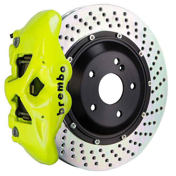 Brembo GT|BM rear brake kit for Porsche 970 – s caliper 4 piston 2 piece 345 380mm drilled fluo yellow
