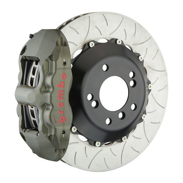 Representative image — Brembo PISTA brake system with 345x28 Type 3 disc; used in the Brembo PISTA system this 345x28 replacement disc belongs to
