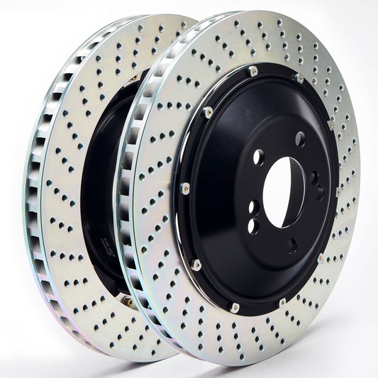Representative image — Brembo GT brake system that uses the 330x34 Drilled, Silver replacement disc