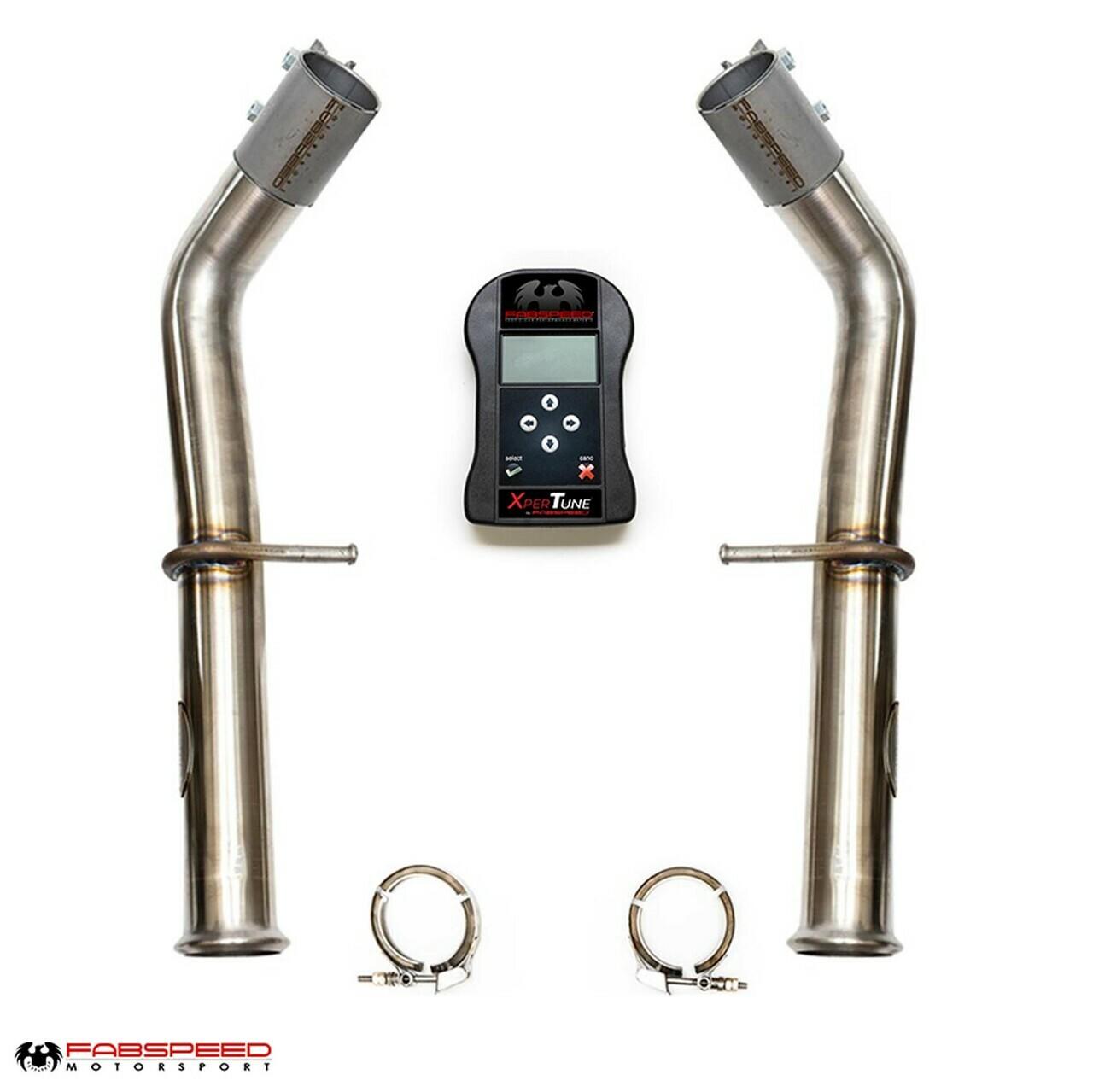 Fabspeed Mercedes-Benz G63 AMG 2nd link comp. Pipes with XperTune Performance Software (2019+)