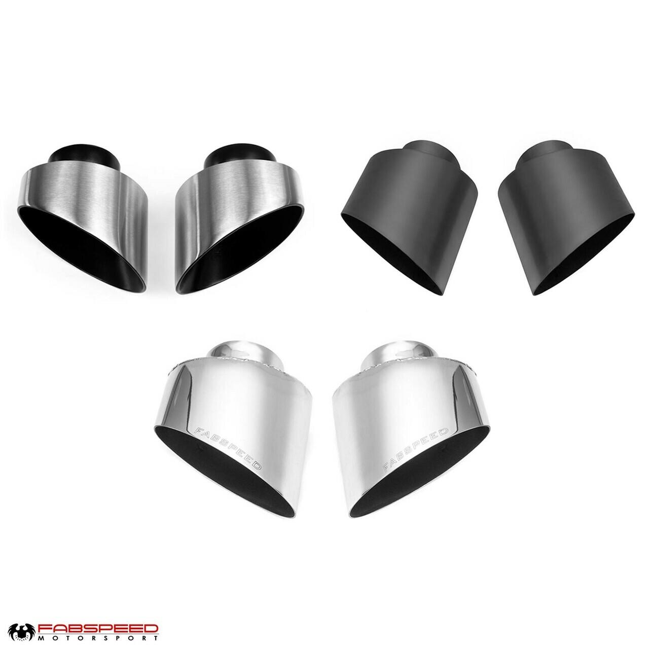 Fabspeed Porsche 993 Turbo Single Wall Oval Bolt-On Tips (1995-1998)