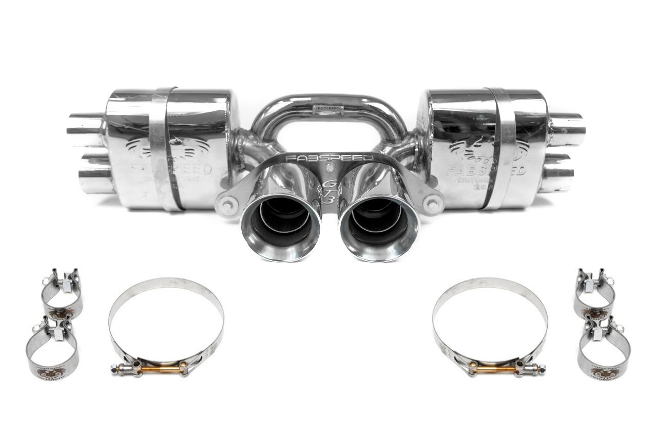 Fabspeed Porsche 997 GT3 / GT3 RS Center Mini Maxflo Performance Exhaust System (2006-2009)