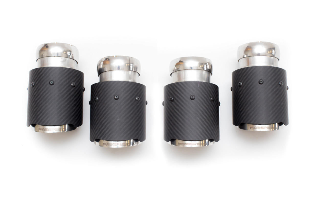 Fabspeed Porsche E3 Cayenne S 2.9L Turbo Deluxe Quad Style Tips