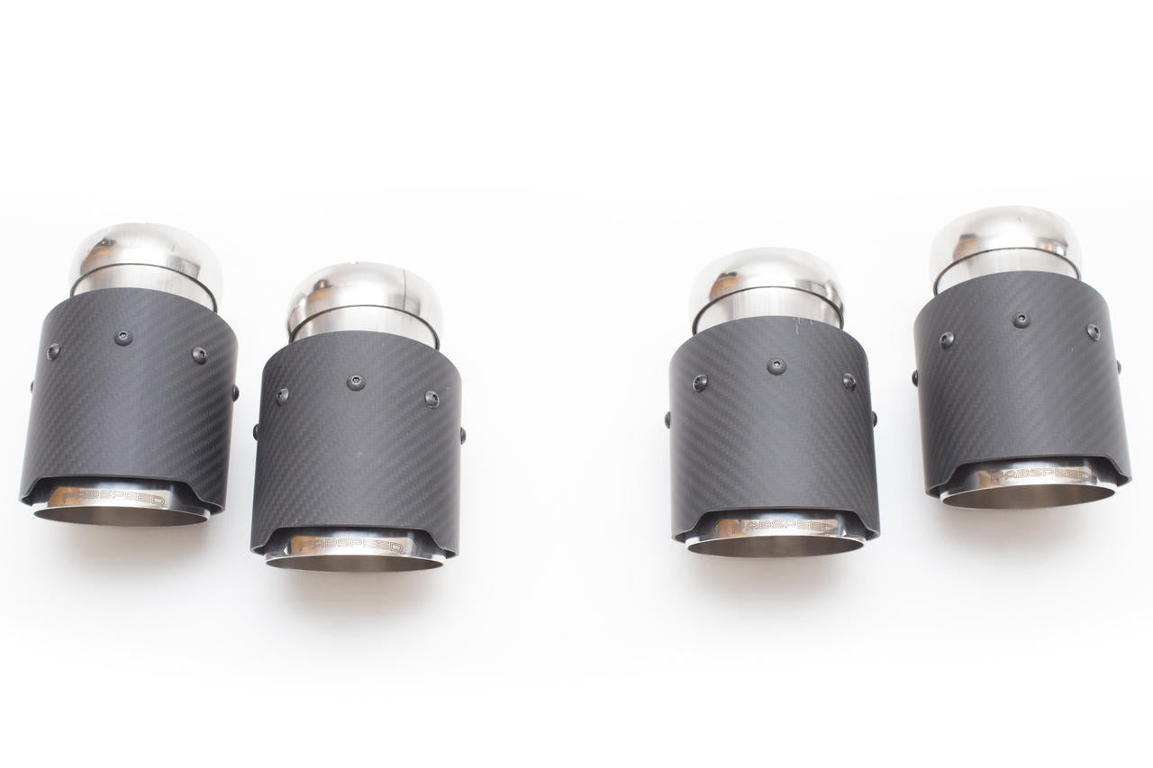 Fabspeed Porsche E3 Cayenne S 2.9L Turbo Deluxe Quad Style Tips