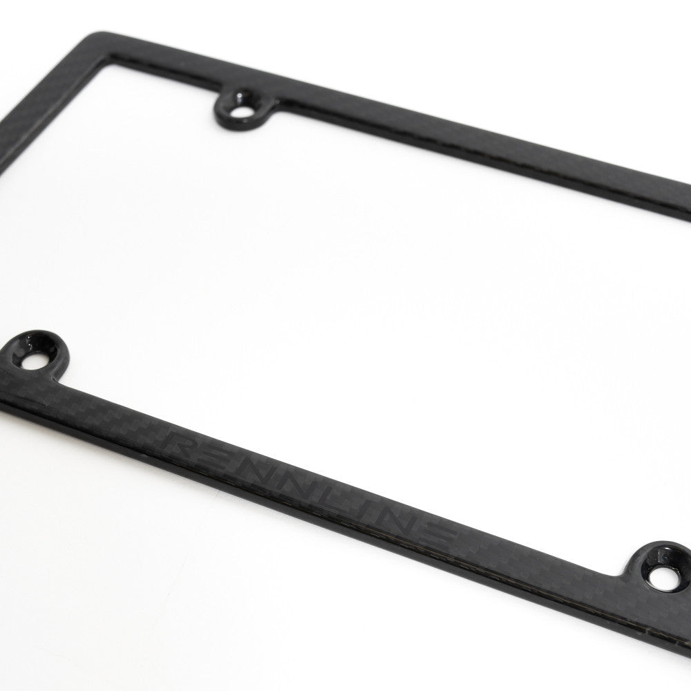 Rennline Carbon Fiber License Plate Frame for Porsche & BMW – Lightweight Exterior Upgrade