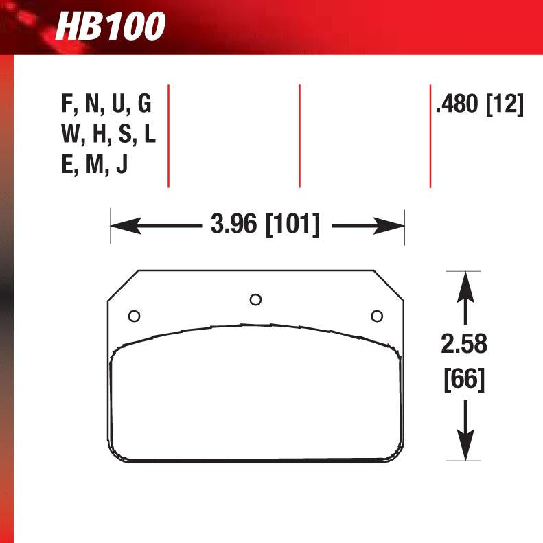 Hawk HB100N.480 Performance Pad - HP Plus Compound