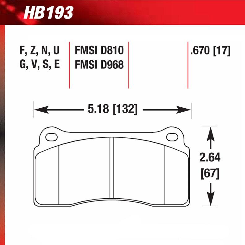 Hawk HB193Z.670 Performance Ceramic Street Pad