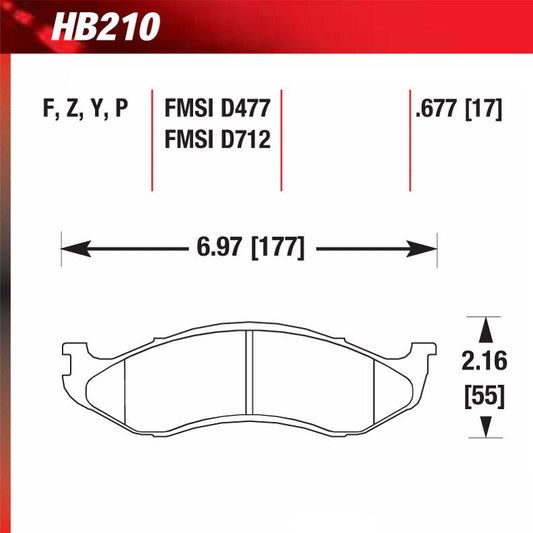 Hawk HB210Y.677 LTS Truck/SUV Street Pad