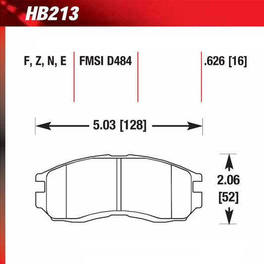 Hawk HB213E.626 Racing Pad - Blue Compound