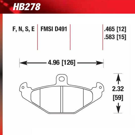 Hawk HB278F.465 Street Performance Pad - HPS Compound