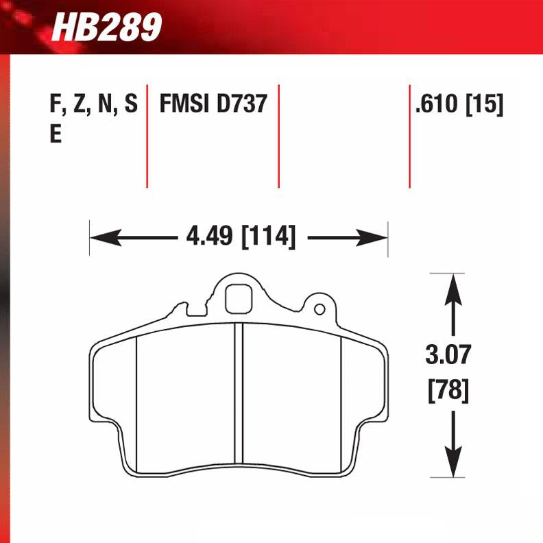 Hawk HB289S.610 Racing Pad - HT-10 Compound