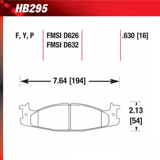 Hawk HB295Y.630 LTS Truck/SUV Street Pad