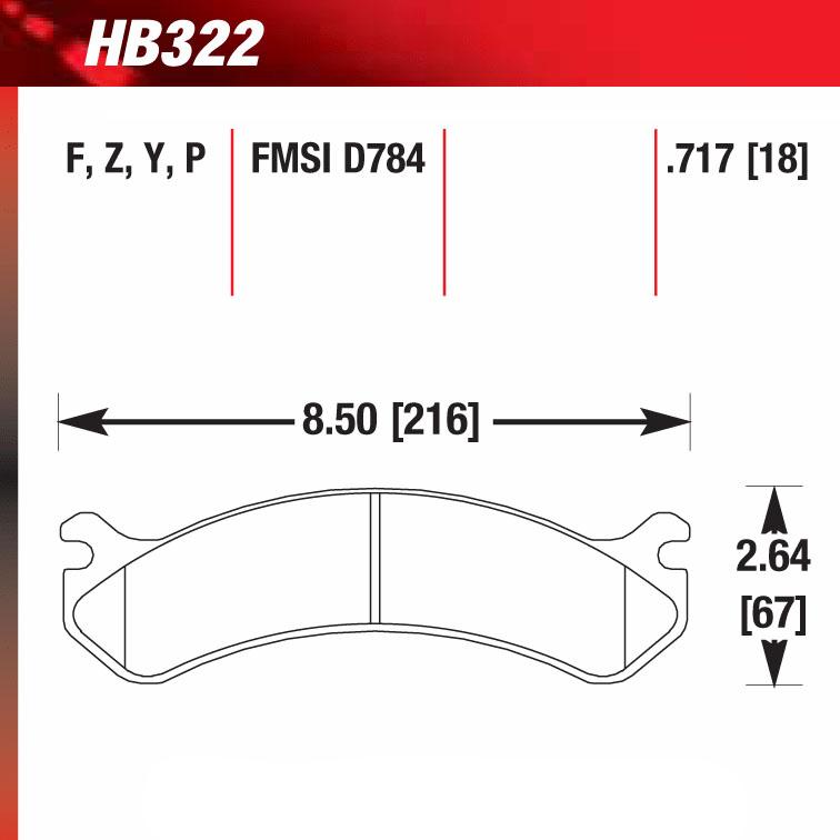 Hawk HB322Y.717 LTS Truck/SUV Street Pad