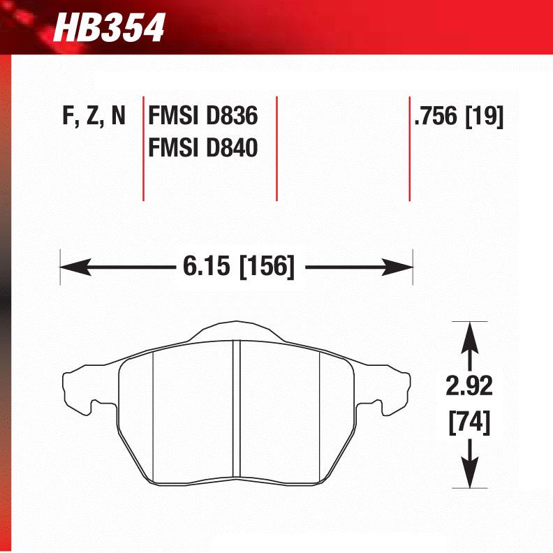 Hawk HB354F.756 Street Performance Pad - HPS Compound