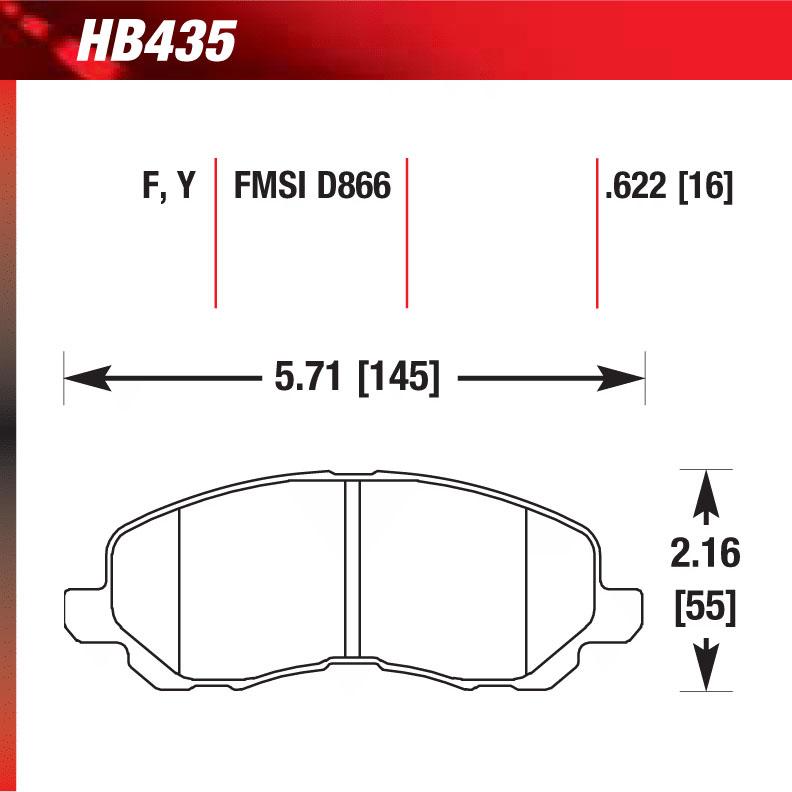 Hawk HB435F.622 Street Performance Pad - HPS Compound