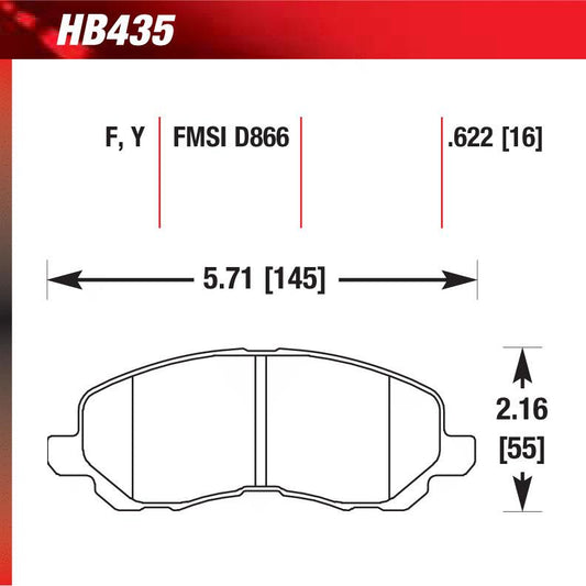 Hawk HB435F.622 Street Performance Pad - HPS Compound