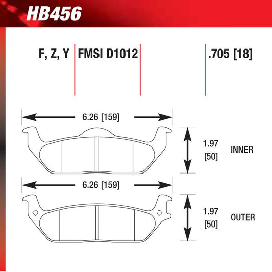 Hawk HB456Y.705 LTS Truck/SUV Street Pad