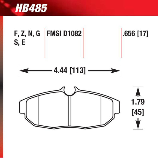 Hawk HB485F.656 Street Performance Pad - HPS Compound