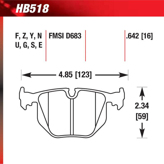 Hawk HB518F.642 Street Performance Pad - HPS Compound